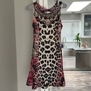 Beaded Neck Razzle Dress. Size small